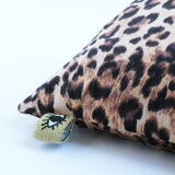 Coussin velours Léopard