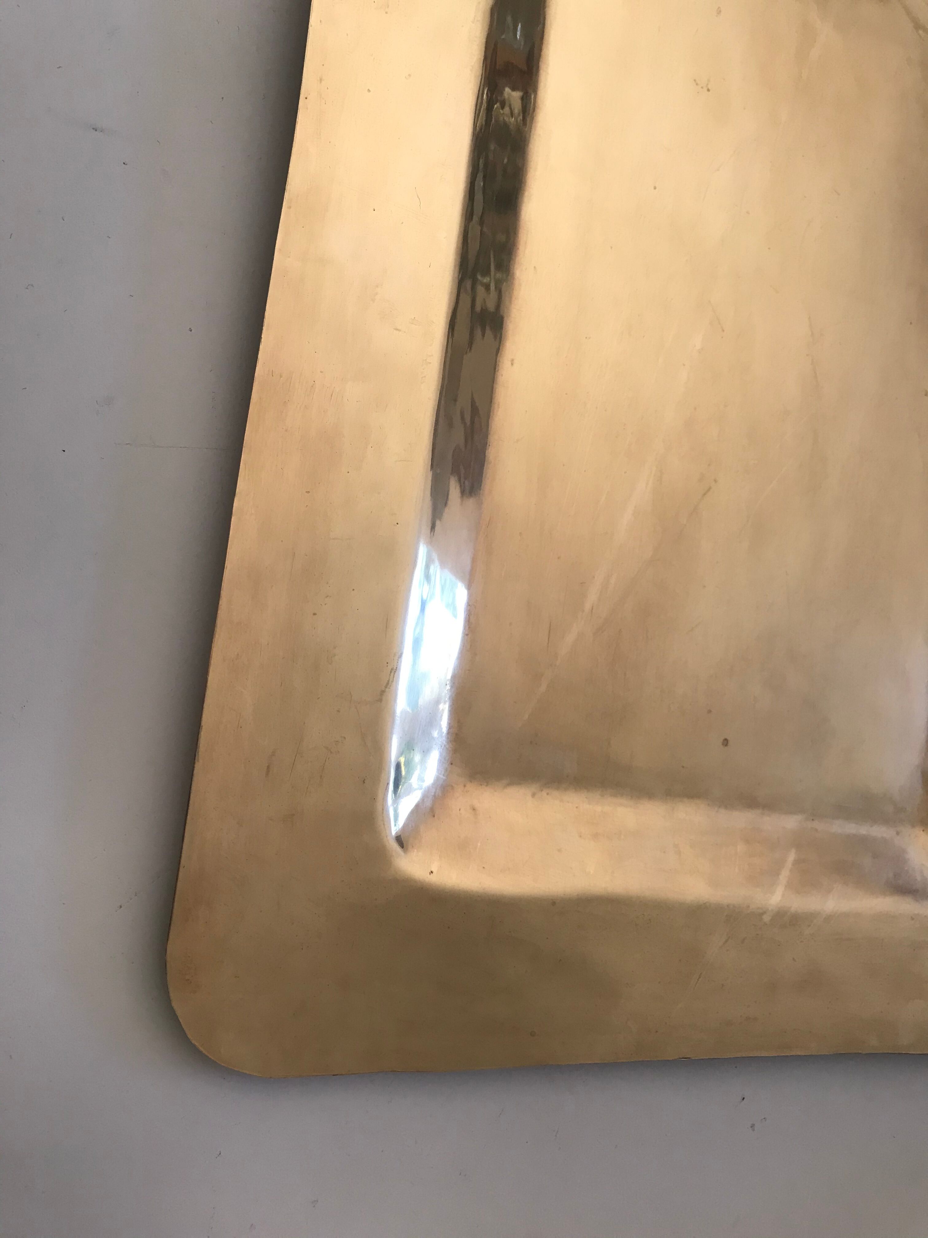 Vintage brass rectangular tray