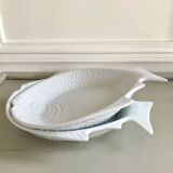 Embossed ceramic fish dishes