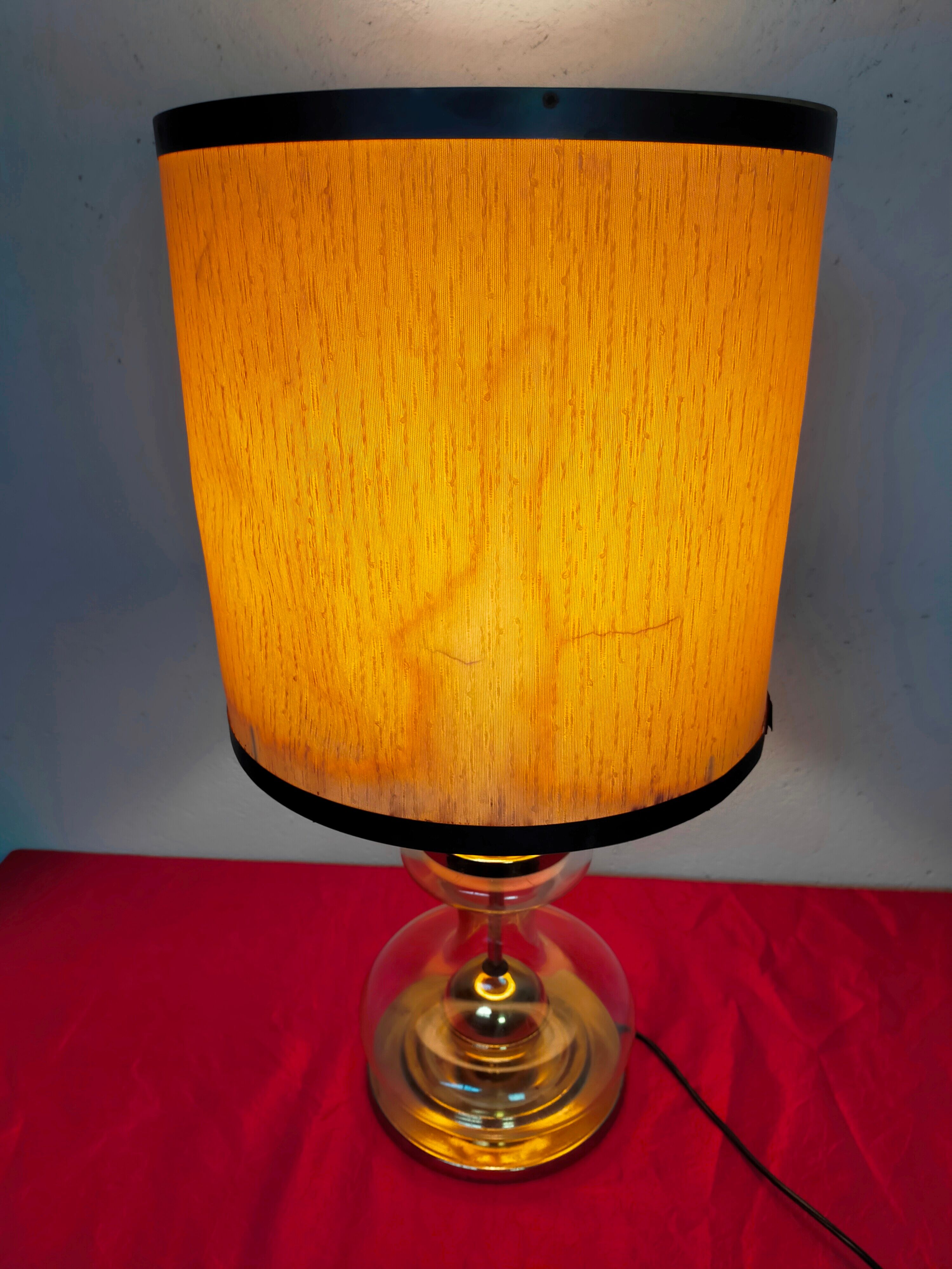 Richard Essig designer lamp in glass and gold metal