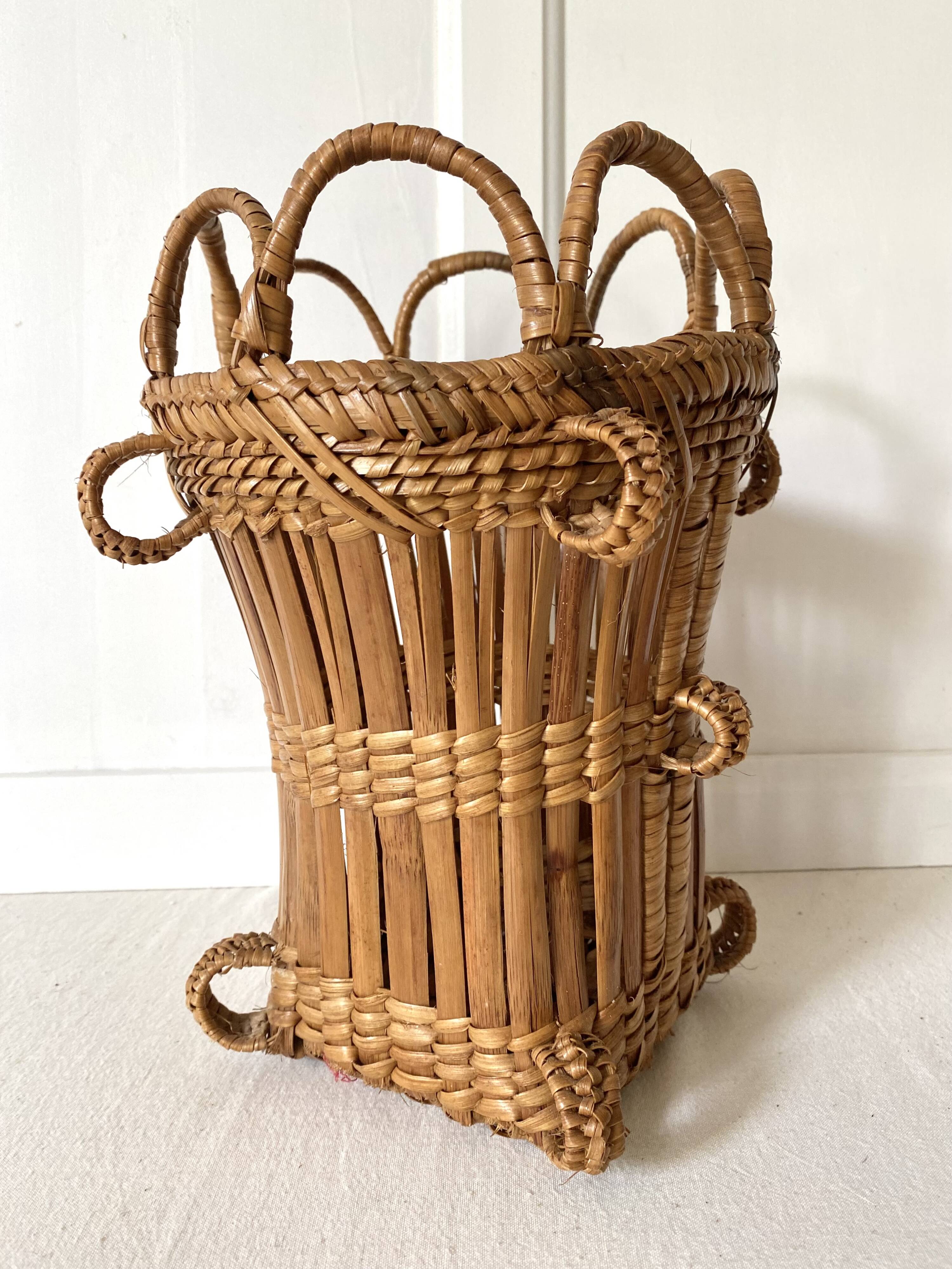 Rattan pot cover basket