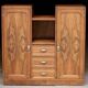 Art Deco sideboard in mahogany and mahogany burl. Splendid patina.