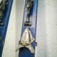 Pair of old wooden skis