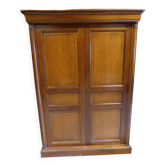 Wardrobe two doors empire style wood merisier
