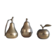 2 pears and 1 brass apple