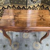 Louis XV style game table in walnut