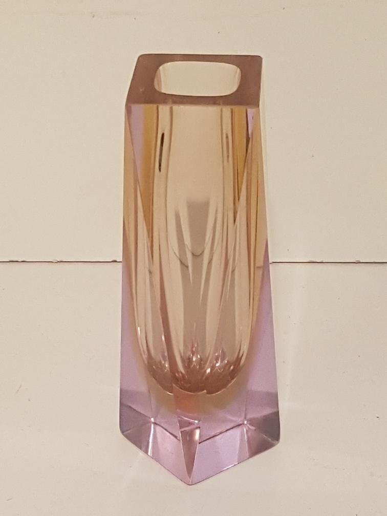 Sommerso glass Murano vase