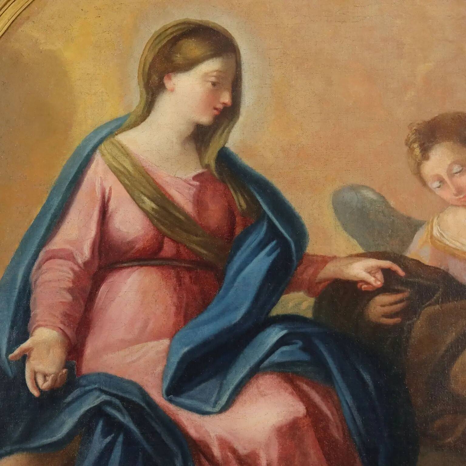 Religious subject, oil on canvas, Italy 17th-18th century