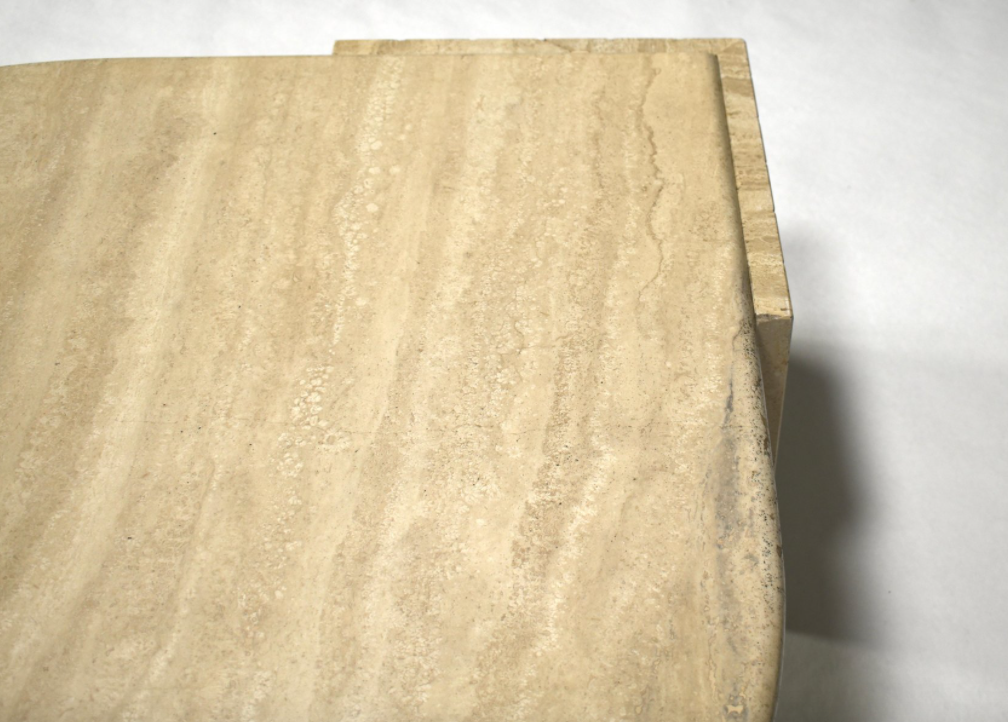 Travertine coffee table by Roche Bobois France 1970