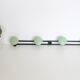 Metal, green and black, vintage wall coat holder