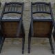 4 Louis XVI style chairs in black aged effect, Completely revamped