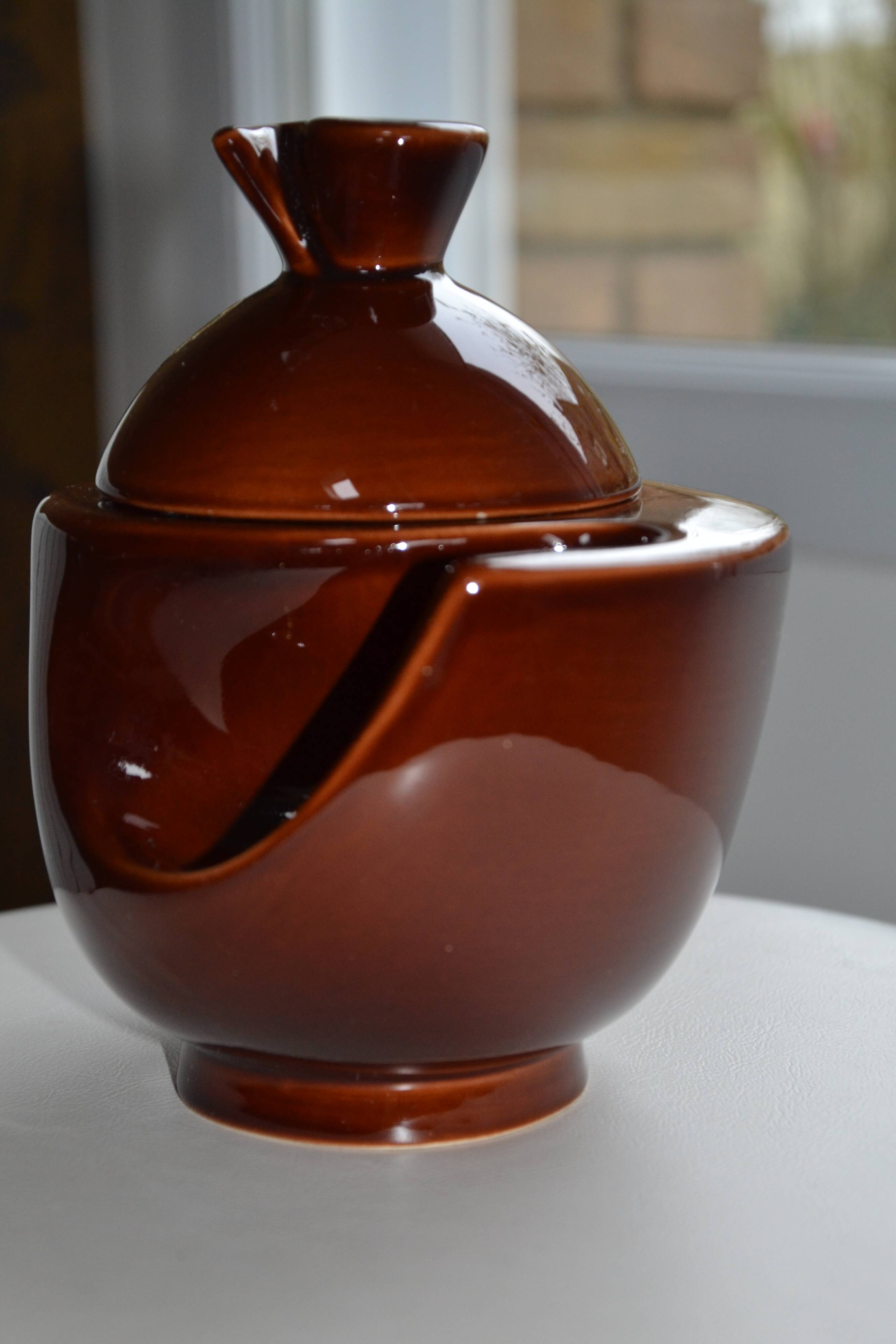 Brown ceramic pot