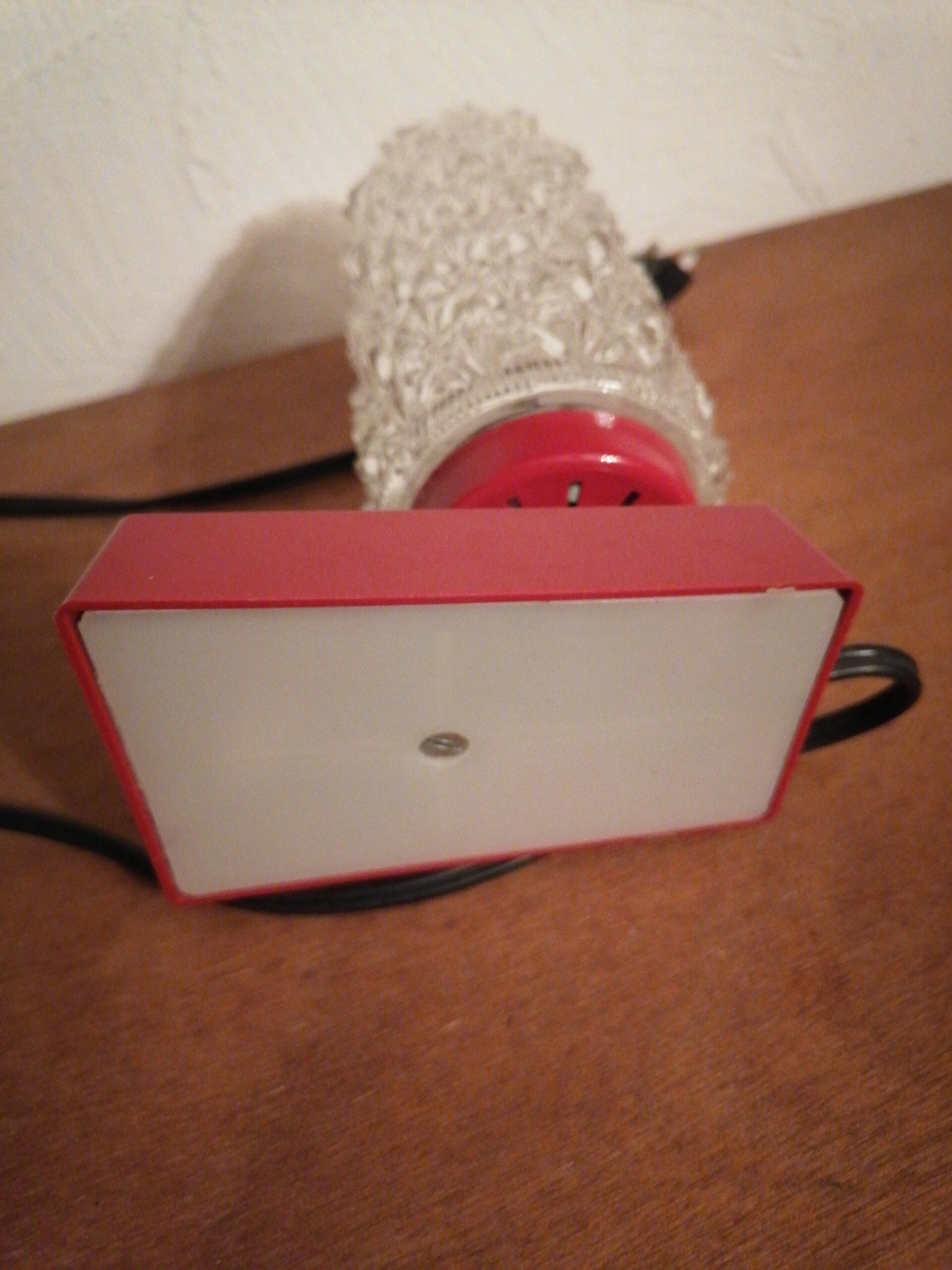 Bedside desk lamp 1960-70 bakelite glass