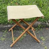 Folding bamboo stool