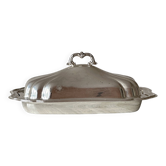 Beurrier cloche argenté ancien