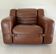 Fauteuil prototype en simili cuir marron par Michel Ducaroy, France années
