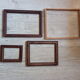 Set of 4 old rectangular frames