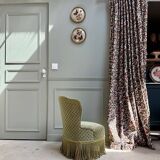 Fauteuil crapaud en velours vert