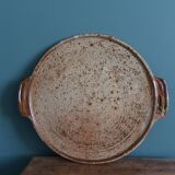 Puisaye sandstone tray signed Jean-Pierre Prud’homme