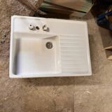 Ceramic sink with drainer