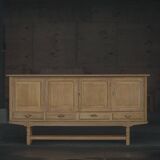 Brutalist oak sideboard from the mid-20th century, Danish cabinetmaker, 1960s.