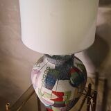 Ceramic lamp geometric cubism pablo style 45x22
