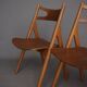 Chaises CH29 Sawbuck par Hans Wegner pour Carl Hansen & Son. Lot de 4