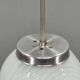 Czechoslovak Ribbed Opaline Glass Pendant Light, 1970s