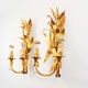 Large pair of Gilded Florentine Sconces by Hans Kögl