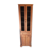 Armoire en verre en bois clair, années 1940