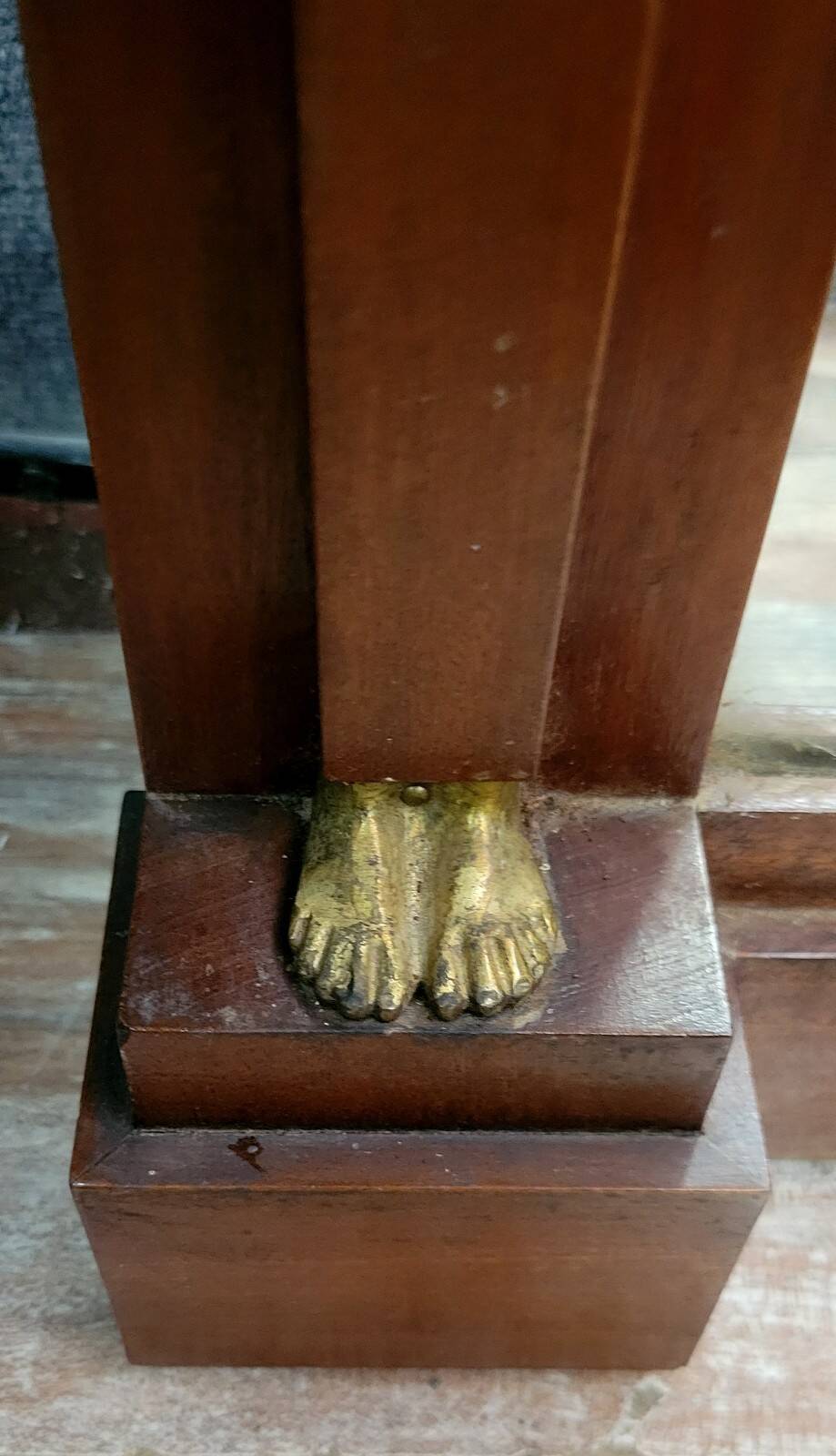 Large Empire mirror, return from Egypt, in mahogany, circa 1880 / h186cm