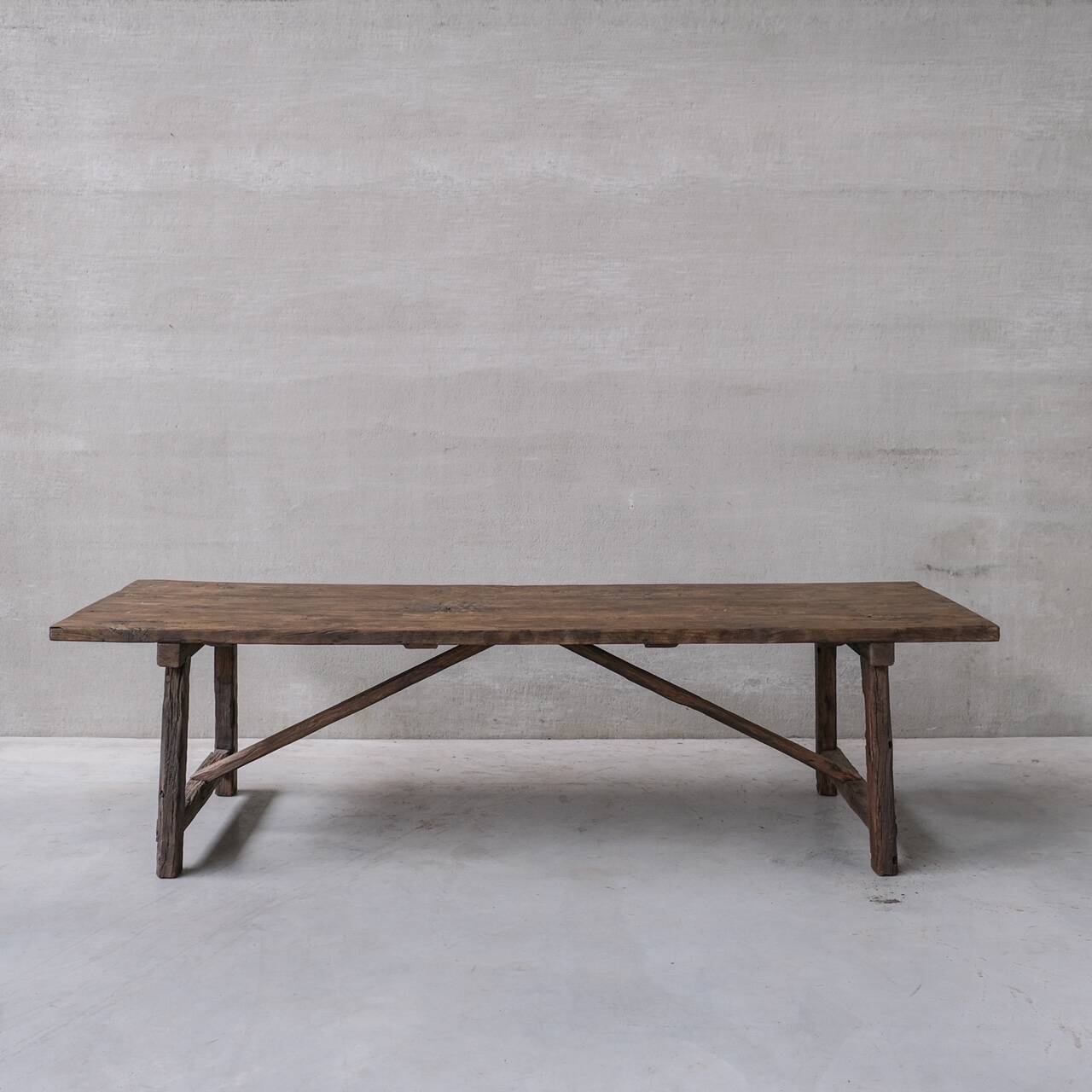 Antique French Large Oak Dining Table