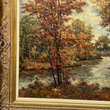 M. van Eys “River landscape”. Oil on canvas.