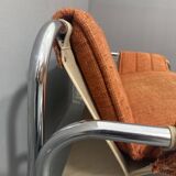 Chromed functionalist sofa by Viliam Chlebo, 1970´s, Czechoslovakia