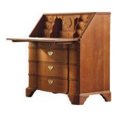 Vintage 1960s Oak Fold Down Secretary Bureau in style of Kjærnulf