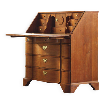 Vintage 1960s Oak Fold Down Secretary Bureau in style of Kjærnulf