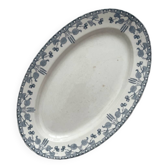 Oval ironstone dish “Hazelnuts” U&C Sarreguemines