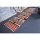 Vintage Turkish Oushak handmade wool cotton orange kilim runner rug 60x295