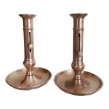 Copper candlesticks, vintage French, candlesticks, 40s