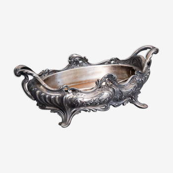 A Louis XV-style mid-table in silver metal, master punch Victor Saglier), France