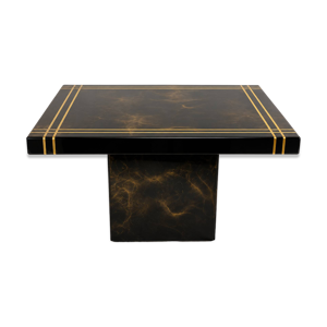 table basse vintage carrée - noire