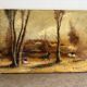 Romantic landscape with horses, oil on canvas signed R Bizet.