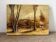Romantic landscape with horses, oil on canvas signed R Bizet.