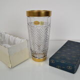 Mid-century glass vase,bohemia crystal,circa 1960's.