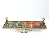 Unique Wall Shelf With Ceramic Tiles By Ditta Abrhamova, Czechoslovakia 196