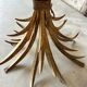Small golden metal table circa 1960-70