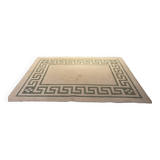 Tapis rectangulaire blanc et vert