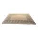 White and green rectangular rug