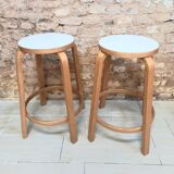 Pair of bar stools by Alvar Aalto