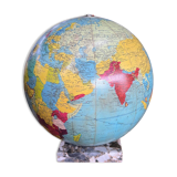 Globe terrestre lumineux en verre 50’s/60’s